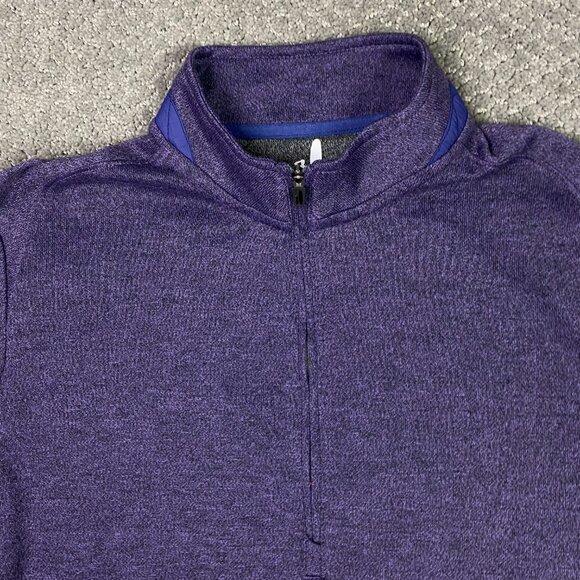 Johnnie-O Reflex 1/4 Zip Sweater Men's Medium Purple Knit Pullover Jumper Golf - Picture 3 of 13